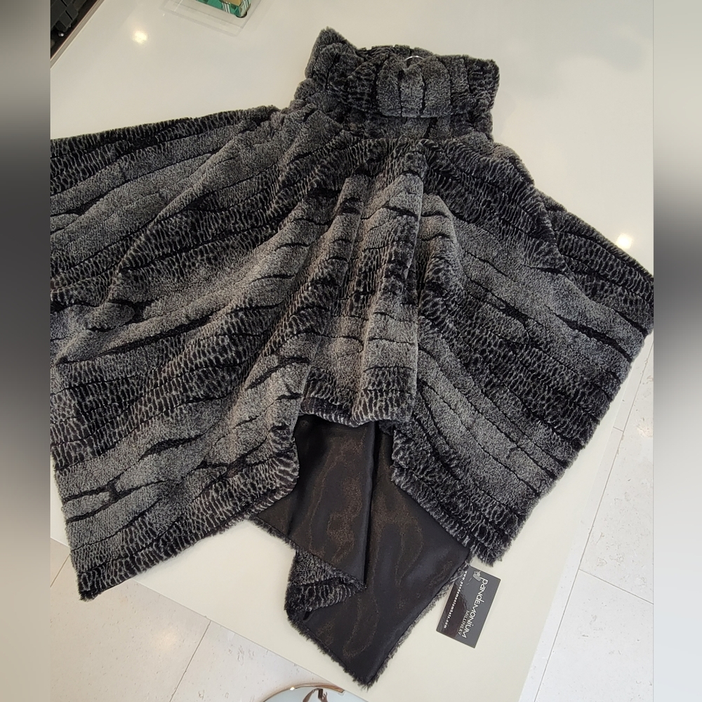 Luxurious Faux Fur Poncho